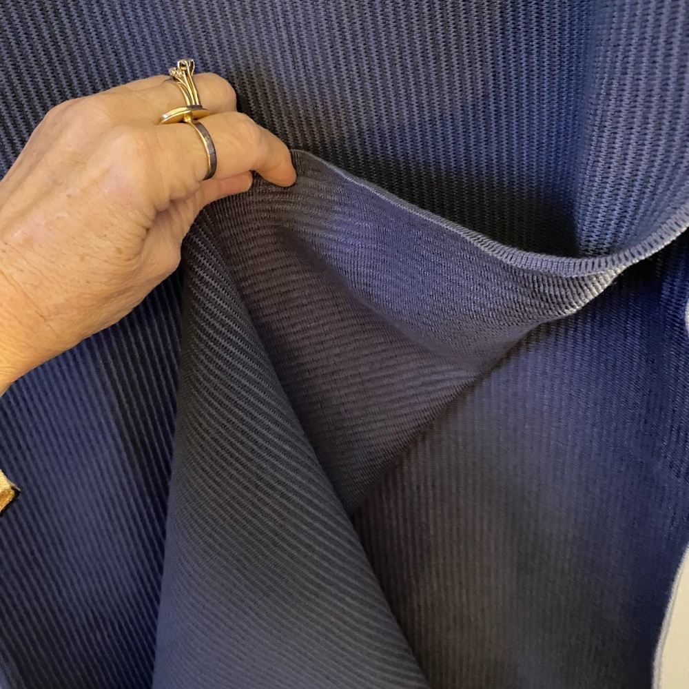 Elegant Grayish  Blue Heavyweight WovenWomen's Skirt - Picture 4 of 5